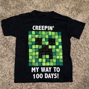 Gildan Kids T-Shirt - Minecraft Creeper /100th day of school Design